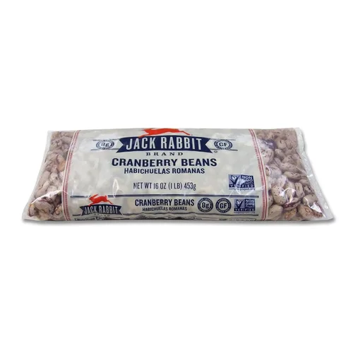 Miniatura 3 de Jack Rabbit Cranberry / Frijoles romanos (paquete de 3) bolsas de 16 onzas
