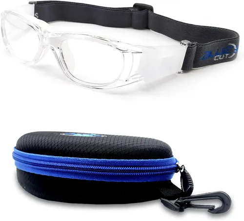 Miniatura 10 de BLUE CUT Gafas de baloncesto de seguridad para niños para deportes al aire libre, fútbol, fútbol, antiniebla, reemplazables a lentes recetadas