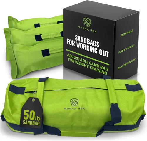 Miniatura 8 de Sandbags for Working Out - 50 to 90 lbs - Adjustable Heavy Duty Equipment for Weight Training - 1 Outer, 3 Inner Sandbags - Portable Tough Workout