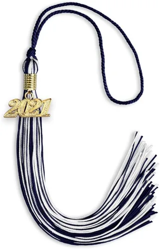 Miniatura 280 de Endea Graduation - Borla de doble color mixto con fecha dorada (negro/dorado antiguo, 2021)