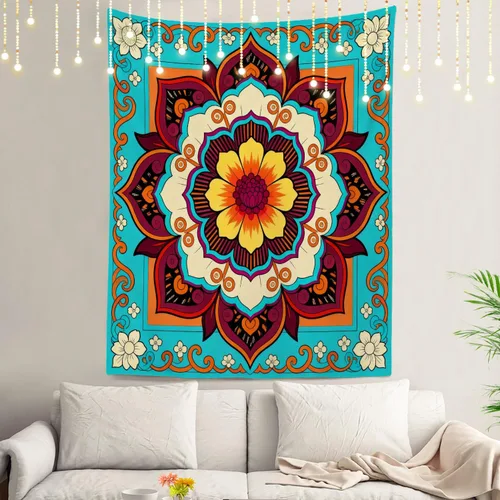 Miniatura 29 de Shrahala Circles Tapestry, Abstract Art With Various Circles Wall Hanging Hd Print Polyester Backdrop For Dorm Room Bedroom 30 X 40 In
