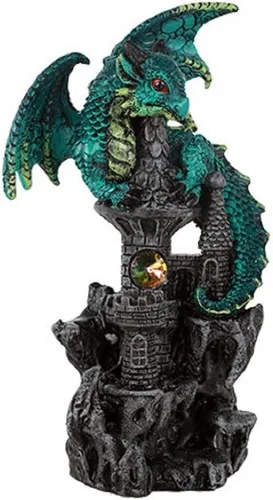 Miniatura 2 de Pacific Giftware Castillo protector de dragón guardián con diamantes de imitación de cristal de roca decoración de mesa, figura coleccionable