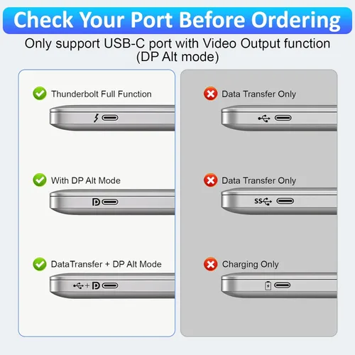 Miniatura 3 de Displayport a USB C bidireccional USB C a DisplayPort 2.1 Cable compatible con resolución 16K @60Hz 8K @120Hz Thunderbolt 5 trenzado compatible