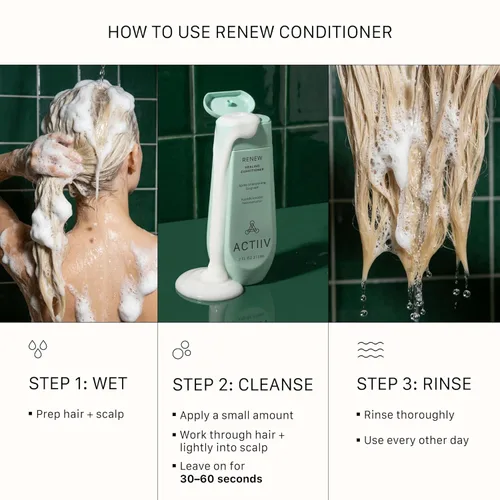 Miniatura 6 de ACTIIV Acondicionador Renew Healing (unisex) Mejora la apariencia del cabello, hidrata y fortalece el cabello, cura el cabello dañado