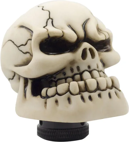 Miniatura 7 de Pomo para palanca de cambios automática con forma de calavera, color negro