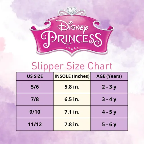Miniatura 6 de Disney Girls Princess Slippers - Fuzzy Slippers Tangled, Little Mermaid, Beauty and the Beast (size 5-10 Toddlersize 11-12 Little Kid)