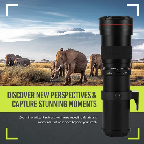 Miniatura 7 de BM Lente de Zoom Telefoto Manual HD de 420-800mm de Alta Potencia Compatible con Canon EOS 80D, EOS 90D, Rebel T3, T3i, T5, T5i, T6i, T6s, T7, T7I