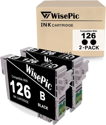 Paquete de 2 cartuchos de tinta de repuesto T126 para Epson 126 T126 para Workforce 435 520 545 635 645 845 WF-3520 WF-3530 WF-3540 WF-7010 WF-7510