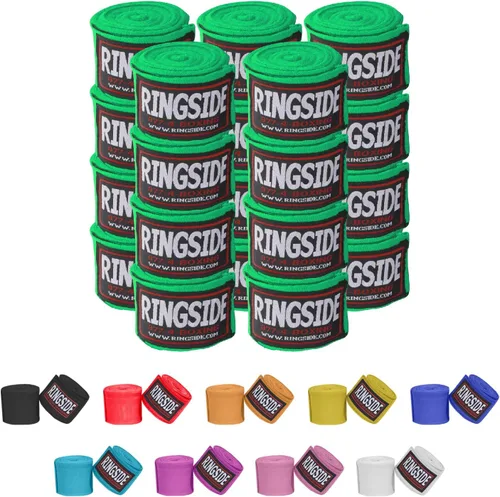 Miniatura 10 de Ringside Mexican Style Boxing Hand Wraps (Pairs) - 180" Semi-Elastic Cotton Blend Wrist Support with Thumb Loop for MMA, Muay Thai, Kickboxing