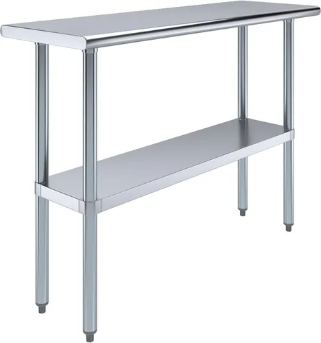 Miniatura 16 de Mesa de trabajo de acero inoxidable, mesa de metal