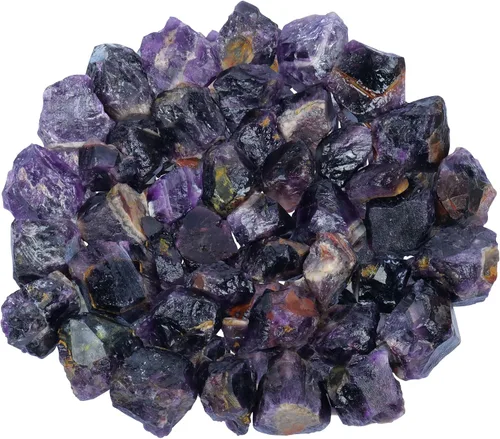 Cristales de amatista - Relleno de jarrón - Cristales y piedras - Piedras preciosas sin pulir - Cristales crudos - Rocas para Tumbling - Bolsa de