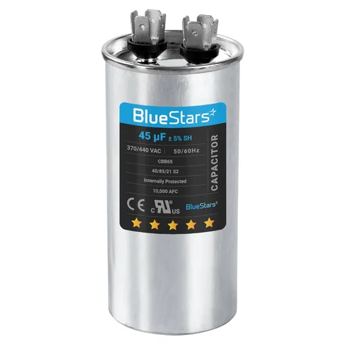 Miniatura 38 de [Listado UL] BlueStars 10 uF ± 5% MFD 370/440V CBB65 CBB65A Pieza de Repuesto de Capacitor de Arranque y Funcionamiento Ovalado - Capacitores