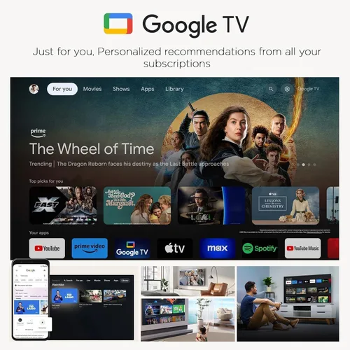 Miniatura 9 de iFFALCON Smart TV QLED 4K Clase de 65 pulgadas, TV con marco de imagen ultradelgado, 144Hz, HDR, modo artístico con arte IA, amplia gama
