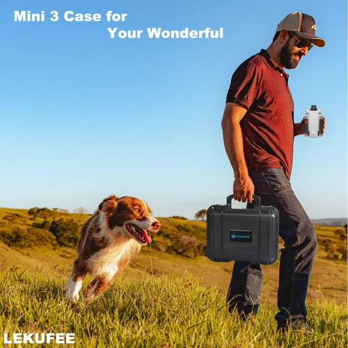 Miniatura 7 de Lekufee Funda rígida impermeable pequeña para DJI Mini 3 Pro/3 Drone Accesorios (solo funda, no para DJI RC)