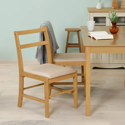 Miniatura 3 de Fuji Boeki 93004 - Silla de comedor, natural, madera natural, malta