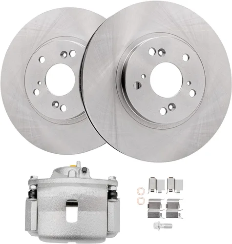 Detroit Axle - Kit de freno delantero para Honda Odyssey 1999-2004 2001-2002 MDX Rotores de freno de disco Pinza de freno de disco con soporte de