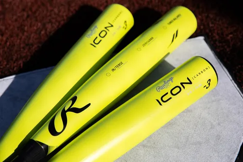 Miniatura 4 de Rawlings Bate de béisbol ICON BBBCOR -3 Drop 2 Pc. compuesto 2024 Glowstick