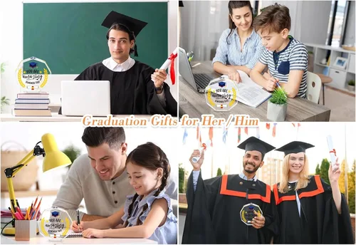 Miniatura 8 de WhatSign Placa de regalo de graduación 2025 – Placa acrílica de graduación de pisapapeles para clase de 2025, regalos de graduación para ella, él