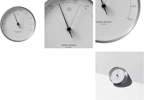 Miniatura 5 de Georg Jensen Henning Koppel barómetro 3.9 inch acero/Blanco