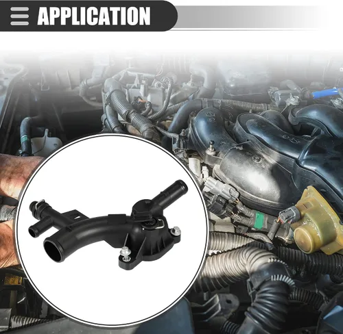 Miniatura 3 de Motoforti Salida de agua para carcasa del refrigerante del motor, manguera de refrigerante del motor, para Chevrolet Cruze 2011-2016, caucho ABS