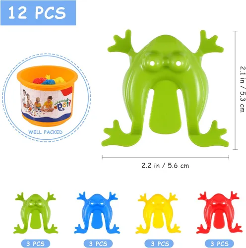 Miniatura 6 de Toyvian Paquete de 12 juguetes de salto de colores surtidos para niños, regalos de fiesta para niños, Pascua, cumpleaños, bolsas de regalo