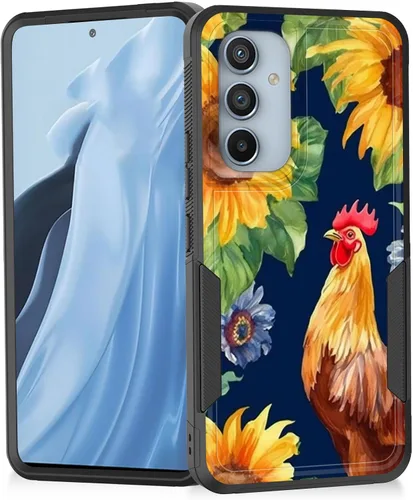 Miniatura 147 de Funda para Galaxy A14 5G, resistente de doble capa híbrida de policarbonato duro, goma suave, a prueba de golpes, funda protectora resistente