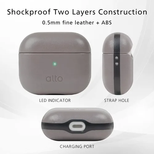 Miniatura 8 de Alto Funda protectora de cuero para Airpods 3, funda de carga, accesorios de cuero de anilina italiana para Apple AirPods 3 hombres y mujeres