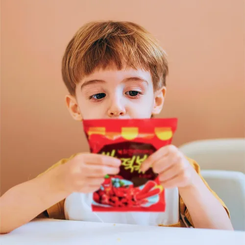 Miniatura 7 de Korean 4 Snacks Arroz picante Tteokbokki, Jjangiya, Snack en forma de concha, golosinas para niños marinos, estudiantes universitarios, adultos