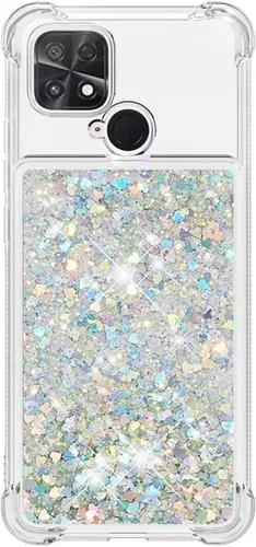 Miniatura 25 de Glitter Sparkle Moving Quicksand Flowing Cover para Xiaomi Redmi Note 10S Bling Liquid Clear Star Heart Silicona Bumper Funda transparente de goma a