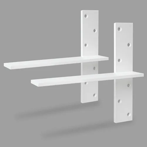 Miniatura 22 de Soporte de encimera colgante gratuito de 8 pulgadas de largo x 2.5 pulgadas de ancho, paquete de 2 soportes de estante de pared flotante oculto