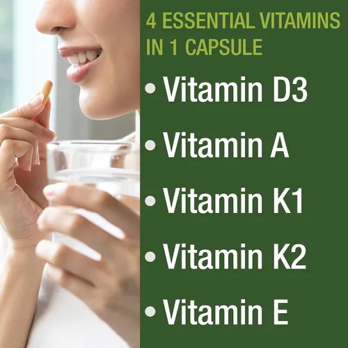 Miniatura 3 de Peak Performance Vitaminas D 5,000 UI + A + K + E Todo en 1 Cápsula Vegana Fácil de Tragar. Suplemento Vitamínico ADK con E D3 K2. Vitaminas