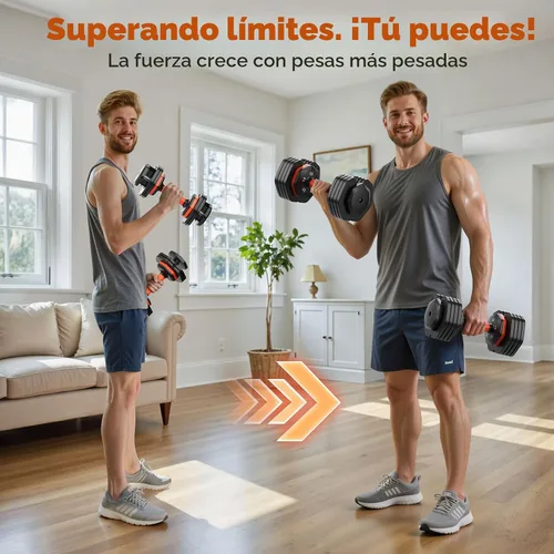 Miniatura 8 de Juego de mancuernas ajustables actualizado 2025 de 2, juego de mancuernas de 110 libras/50 libras con caja de almacenamiento, pesas ajustables de 25