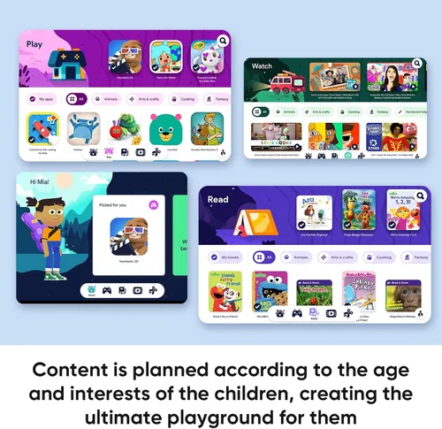 Miniatura 4 de Tablet infantil de 10 pulgadas, tableta Android 16 para niños, procesador Octa-Core, 24 GB de RAM, 64 GB ROM 1TF tarjeta expandible para niños