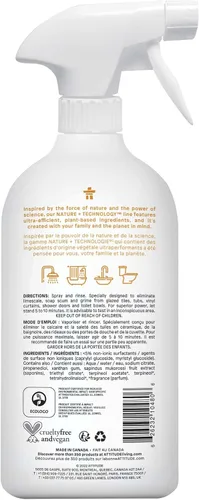 Miniatura 7 de ATTITUDE Spray limpiador de baño, verificado por EWG, a base de plantas y vegano, seguro para superficies de baño, azulejos, bañeras, paredes