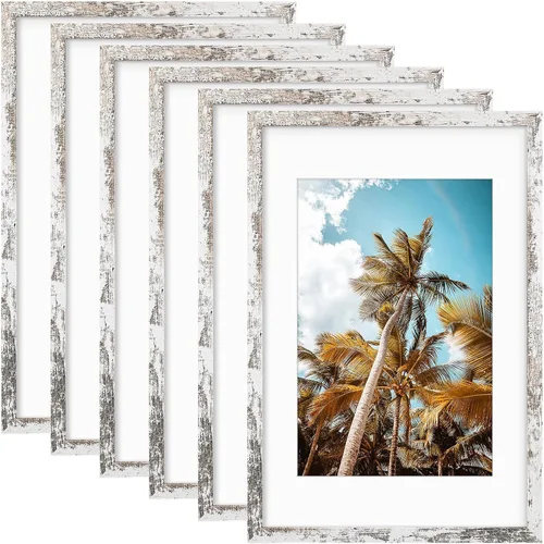 Miniatura 126 de Frametory, Marco de fotos de 11 x 14 pulgadas con paspartú para fotos de 8 x 10 pulgadas, moldeado ancho de vidrio de alta definición, accesorios