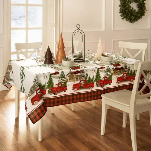 Miniatura 11 de Elrene Home Fashions - Juego de 4 manteles individuales de tela vintage para árbol de Navidad, 13 x 19 pulgadas