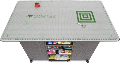 Miniatura 7 de Kangaroo Kookaburra Mesa de corte – Estación de trabajo grande de costura, acolchado y manualidades con superficie expandible de 70 x 40 pulgadas