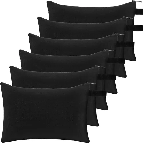 Miniatura 11 de Eccliy 12 bolsas de herramientas de lona con cremallera de 16 onzas, bolsa de utilidad resistente, organizador de almacenamiento multiusos de 11.8 x
