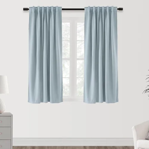 Miniatura 73 de SHINELAND Cortinas opacas cortas para ventanas de dormitorio, cortinas de baño, 45 pulgadas de largo