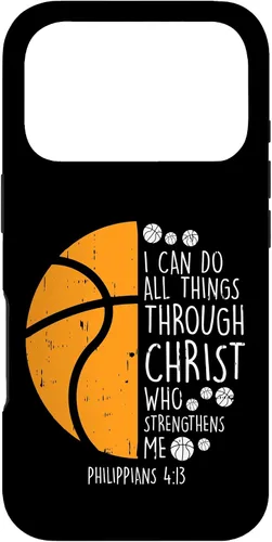 Miniatura 29 de iPhone 11 Baloncesto I can do things Biblia Verso Dios Jesús estuche de regalo