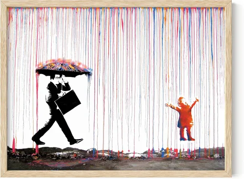 Miniatura 19 de HAUS AND HUES Póster de arte callejero Banksy - Arte pop grafiti - Sin marco 12"x16" Banksy Pulp Fiction