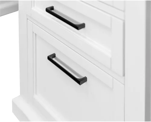 Miniatura 9 de Escritorio ejecutivo moderno de madera para oficina, totalmente montado, color blanco