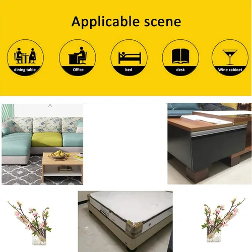 Miniatura 4 de Patas rectangulares elevadas de 2.0 in, bloque de madera maciza, patas de sofá, patas de muebles, patas de mesa de café, patas de cama, patas