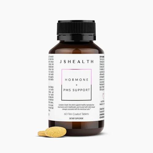 JSHealth Equilibrio hormonal para mujeres. Apoyo del síndrome premenstrual con vitaminas B3, B6, magnesio. Alivio de la tensión premenstrual.