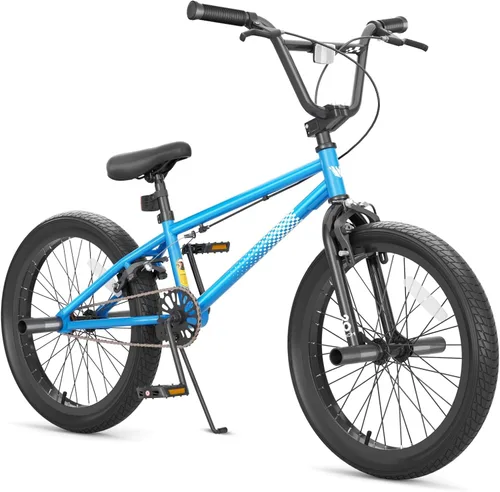 Miniatura 15 de 67i - Bicicleta BMX para niños de 18/20 pulgadas, bicicleta para niños de 8 a 12 años con freno U delantero y trasero, asiento ajustable, horquilla