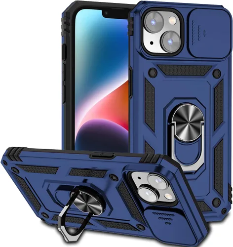 Miniatura 31 de Funda magnética compatible con iPhone 14 Pro de 6.1 pulgadas, funda magnética para iPhone 14 Pro con cubierta de cámara y soporte de grado militar