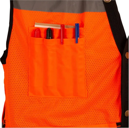 Miniatura 2 de LOHASPRO Chaleco de seguridad de alta visibilidad, chaleco reflectante de malla con bolsillos para hombres y mujeres, estándares ANSI/ISEA