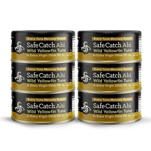 Miniatura 8 de Safe Catch Wild Ahi - Atún de aleta amarilla enlatado, capturado en la naturaleza, con menos mercurio, proteína magra, Omega 3, sin gluten, kosher