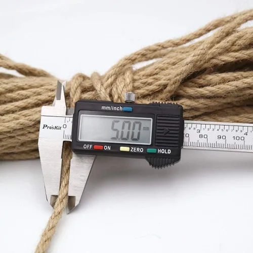 Miniatura 2 de KINGLAKE Cuerda de yute 100% natural gruesa y fuerte de 65 pies de 0.197 in, 3 capas de cuerda de cáñamo para artes, manualidades, decoración