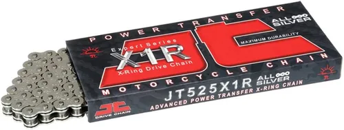 Miniatura 5 de JT Cadena JTC525X1R3104RL (Serie 525) Cadena de anillo en X resistente de acero negro de 104 eslabones con enlace de conexión
